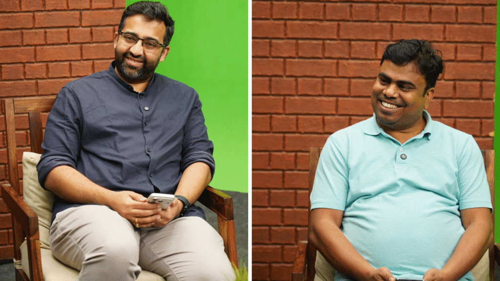 Showing Harshavardhan Sharma and Selva Ganapathy expressing their words