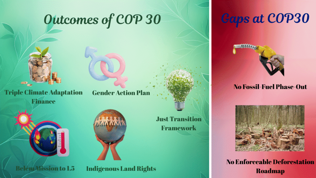 Outcomes and gaps at cop30