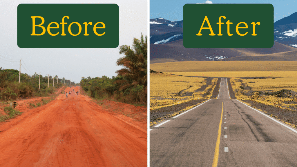 before and after rural road transformation improving connectivity and rural development