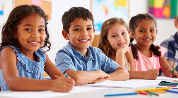 back to school: happy kids